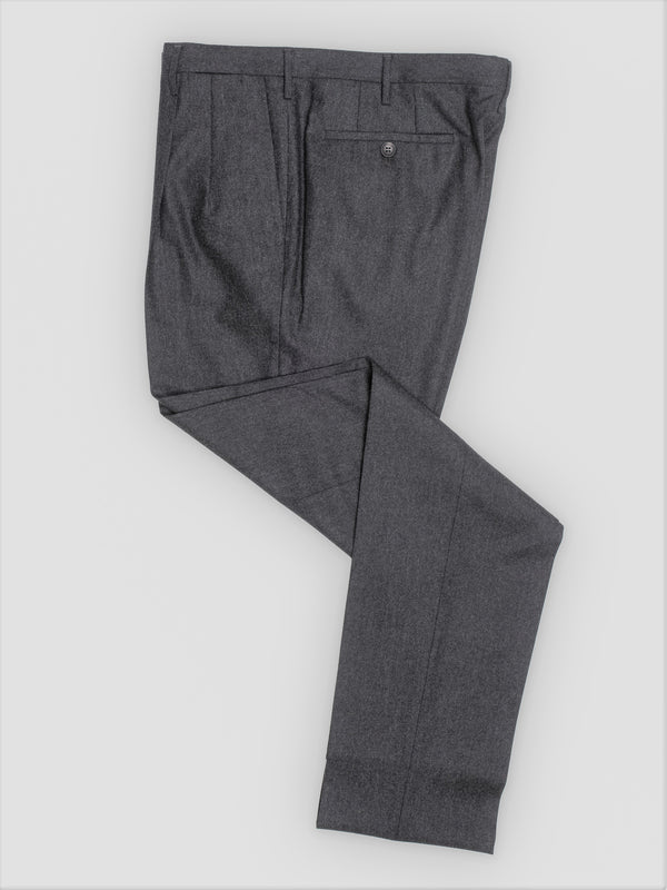 Rota Winter Medium Grey Flannel Trousers-2pleats