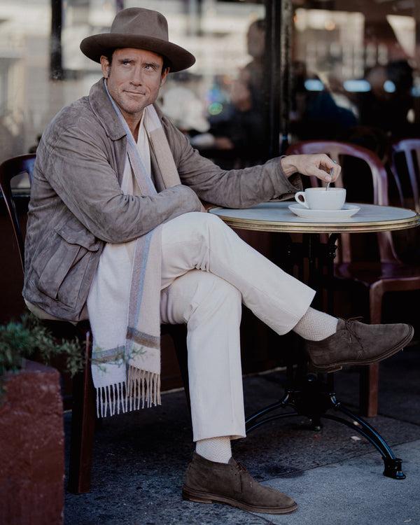 Rota Winter Off White Corduroy Big Wale Trousers