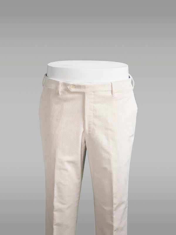 Rota Winter Off white corduroy big wale trousers
