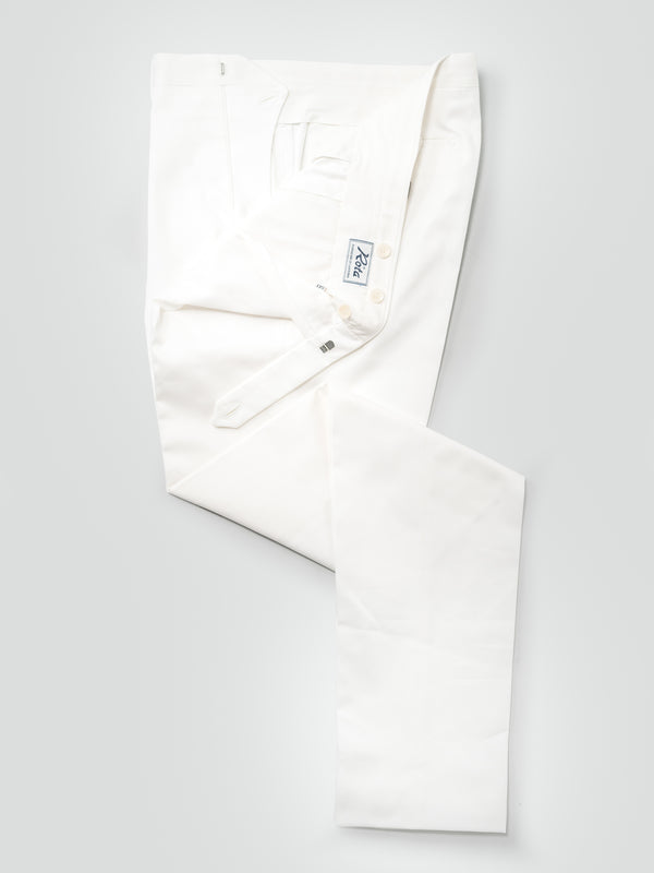Rota Summer White Pair Of Regular Fit Cotton Trousers