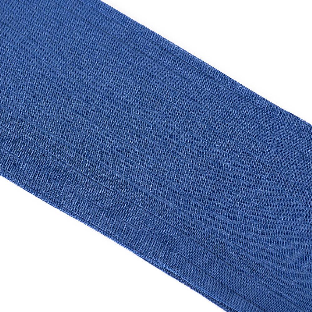 Rubinacci Calze In Filo Di Scozia A Costina Bluette