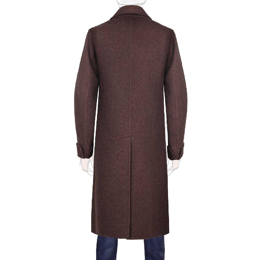 Rubinacci Cappotto Doppio Petto In Cashmere Bordeaux Limited Edition