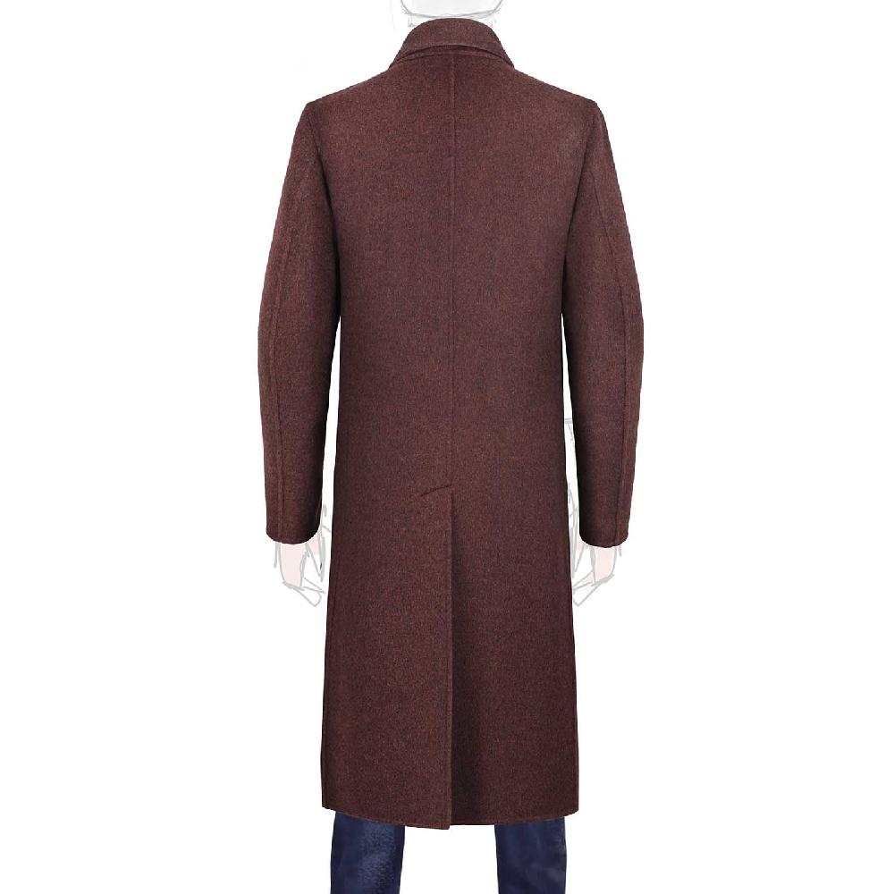 Rubinacci Cappotto In Cashmere Bordeaux Limited Edition