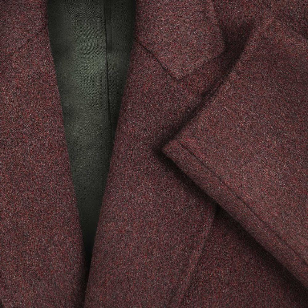 Rubinacci Cappotto In Cashmere Bordeaux Limited Edition