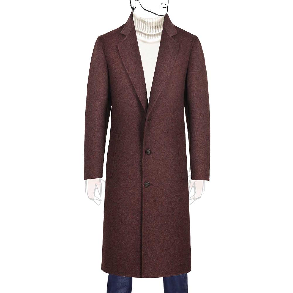 Rubinacci Cappotto in cashmere bordeaux Limited Edition