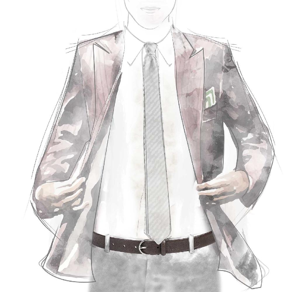 Rubinacci Cintura Tubolare Stampa Alpina Testa Di Moro