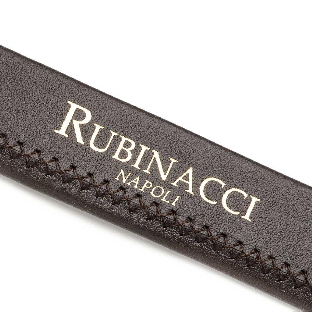 Rubinacci Cintura Tubolare Vitello Nappato Testa Di Moro