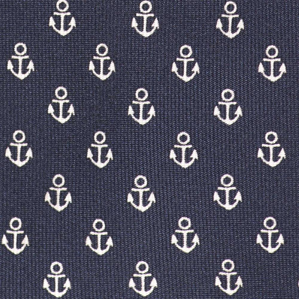 Rubinacci Cravatta In Twill Di Seta Con Stampa Ancora Bianca