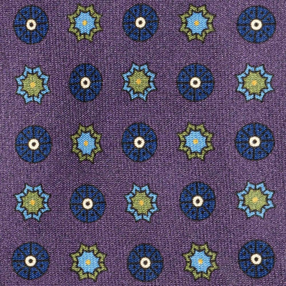 Rubinacci Cravatta In Twill Di Seta Con Stampa Floreale Vino