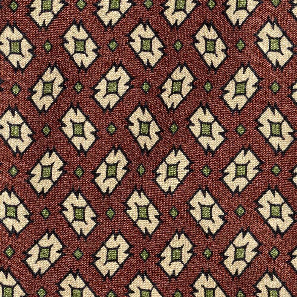 Rubinacci Cravatta In Twill Di Seta Con Stampa Geometrica Bordeaux