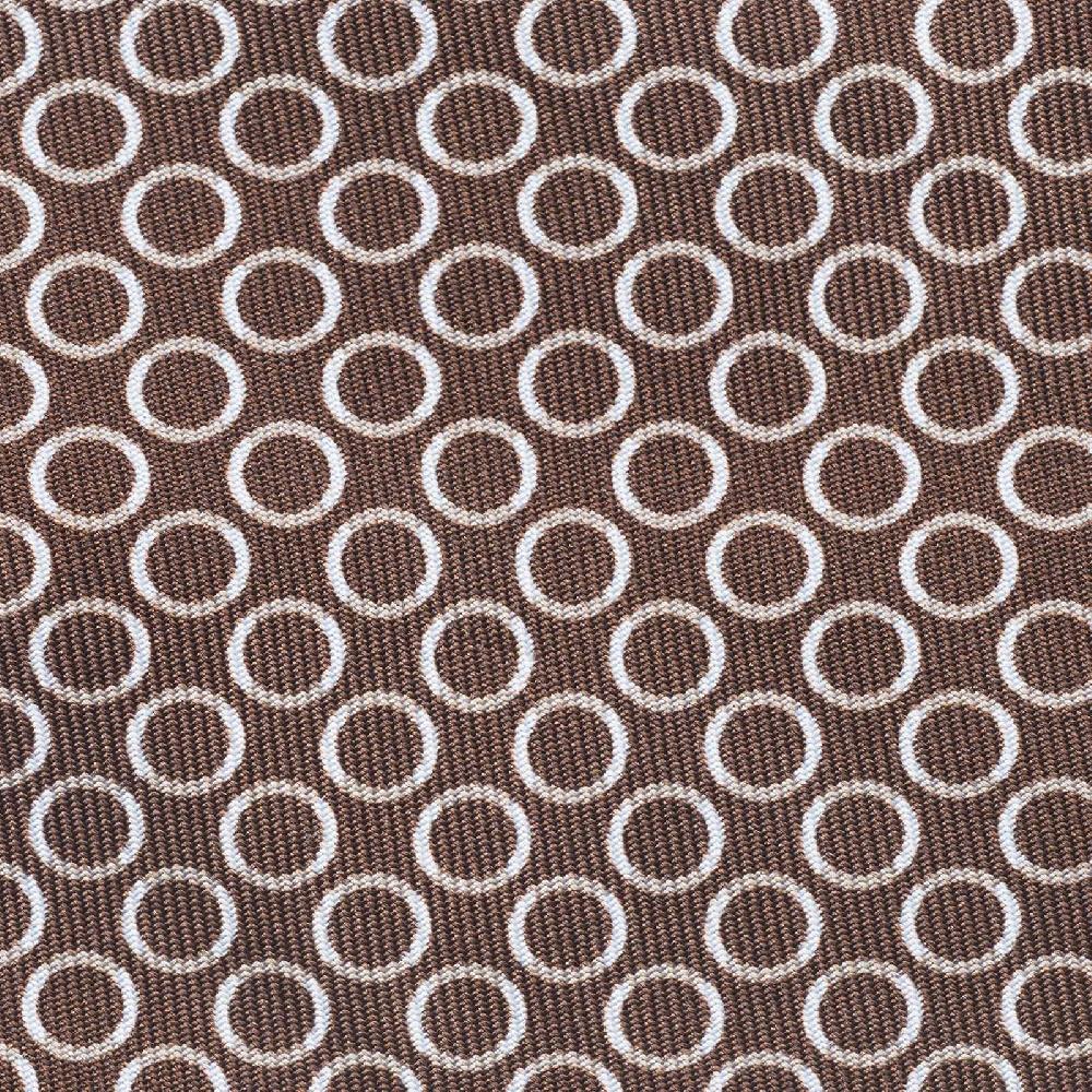 Rubinacci Cravatta In Twill Di Seta Con Stampa Geometrica Marrone
