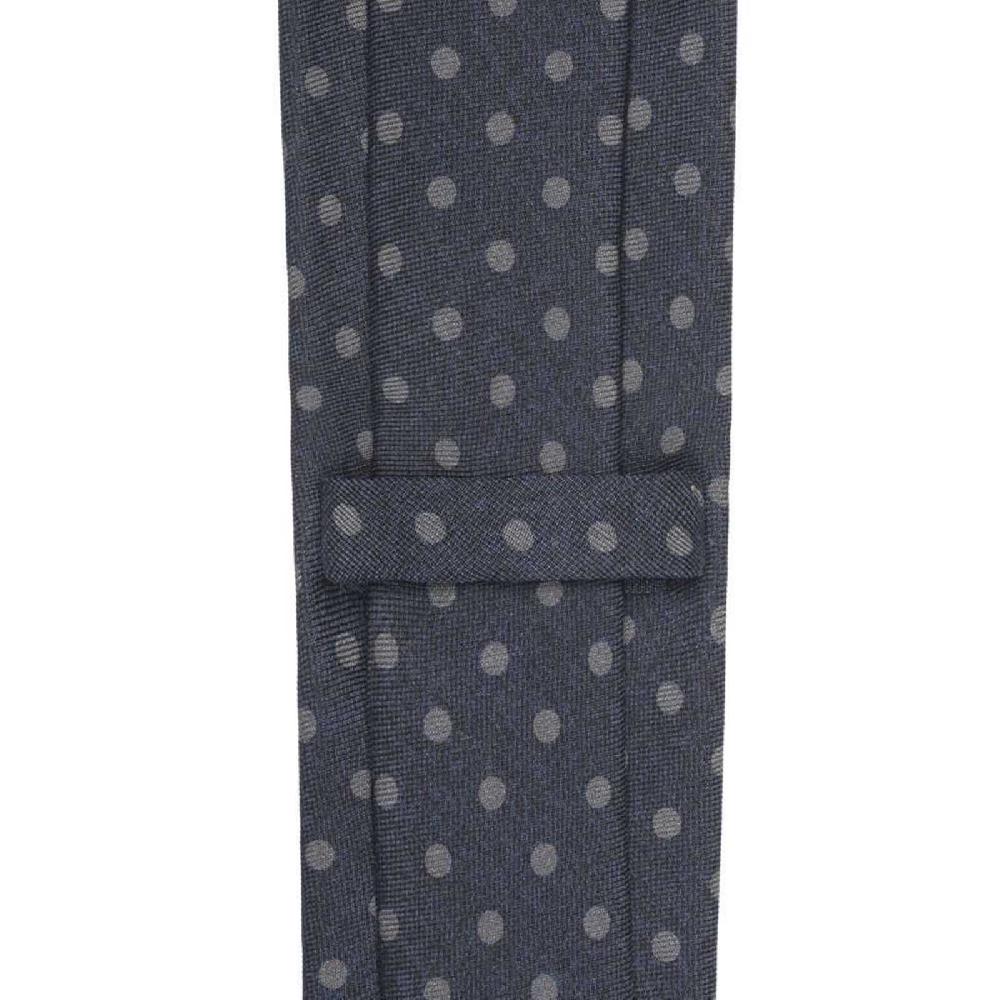 Rubinacci Cravatta In Twill Di Seta Con Stampa Pois Blu Elettrico