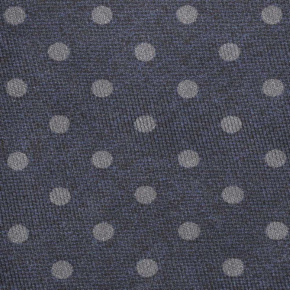 Rubinacci Cravatta In Twill Di Seta Con Stampa Pois Blu Elettrico