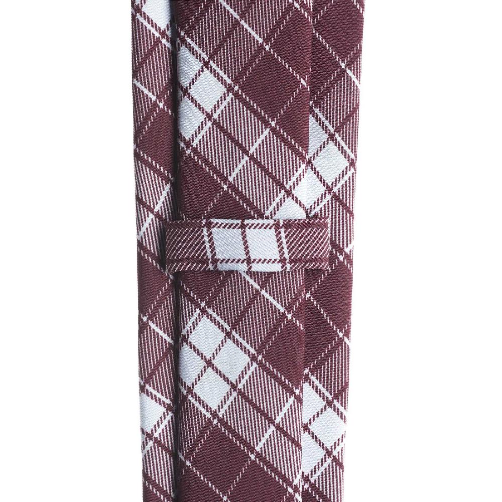 Rubinacci Cravatta In Twill Di Seta Con Stampa Quadri Marrone