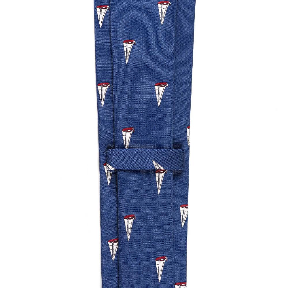 Rubinacci Cravatta In Twill Di Seta Con Stampa Vela Rossa