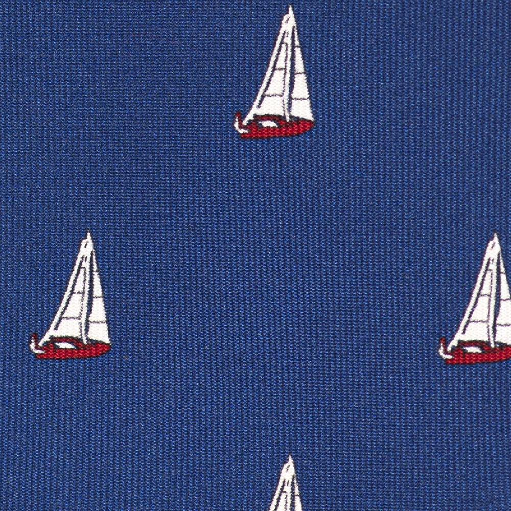 Rubinacci Cravatta In Twill Di Seta Con Stampa Vela Rossa