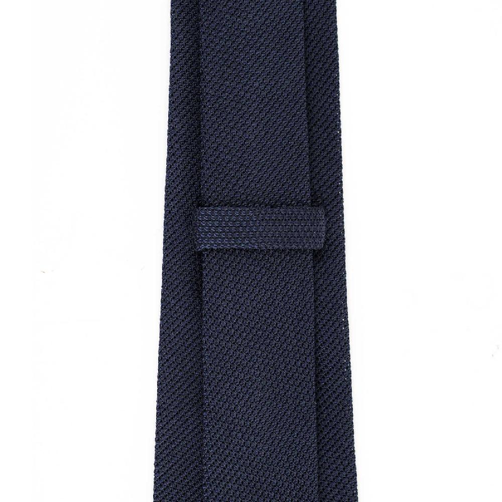 Rubinacci Cravatta Limited Edition In Garza Di Seta Blu Con Bandiera Spagna