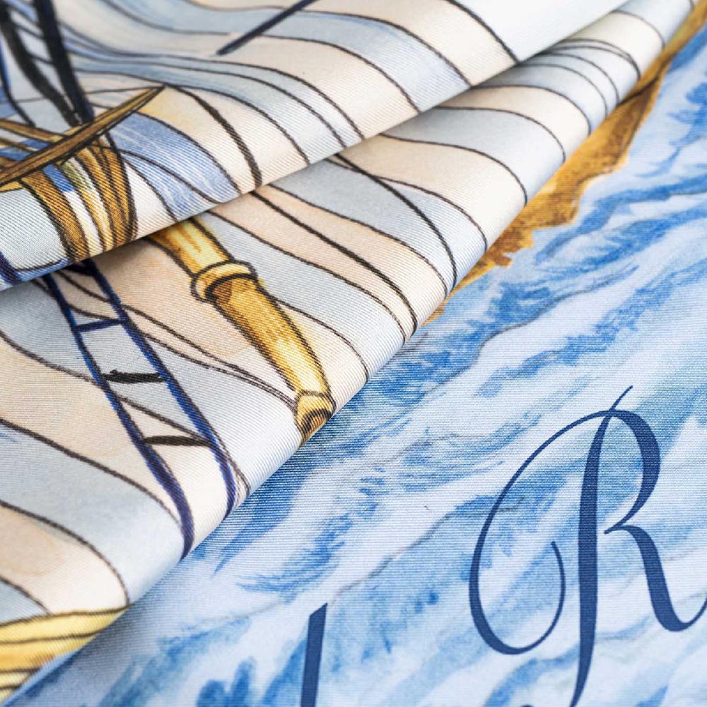 Rubinacci Foulard Match Race New Zeland Team Blu Notte