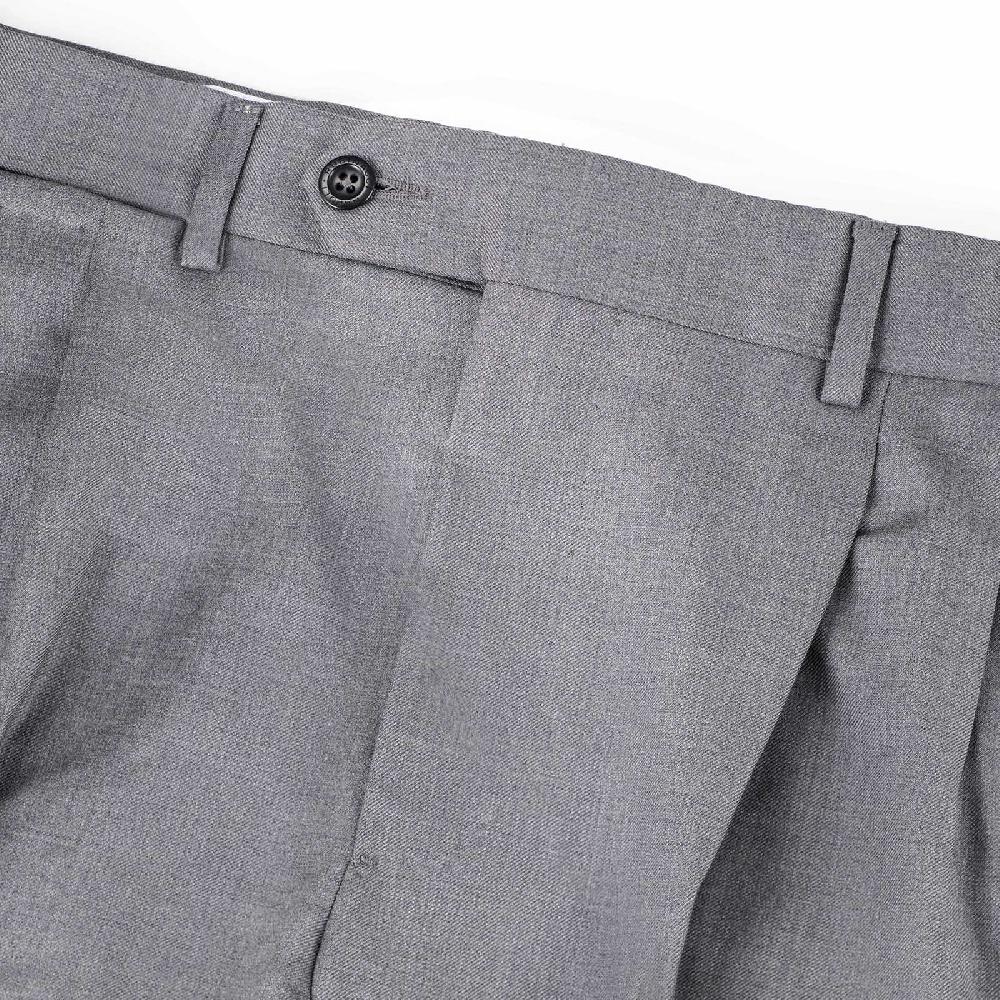 Rubinacci Pantalone 2 Pinces In Tasmania Grigio Medio