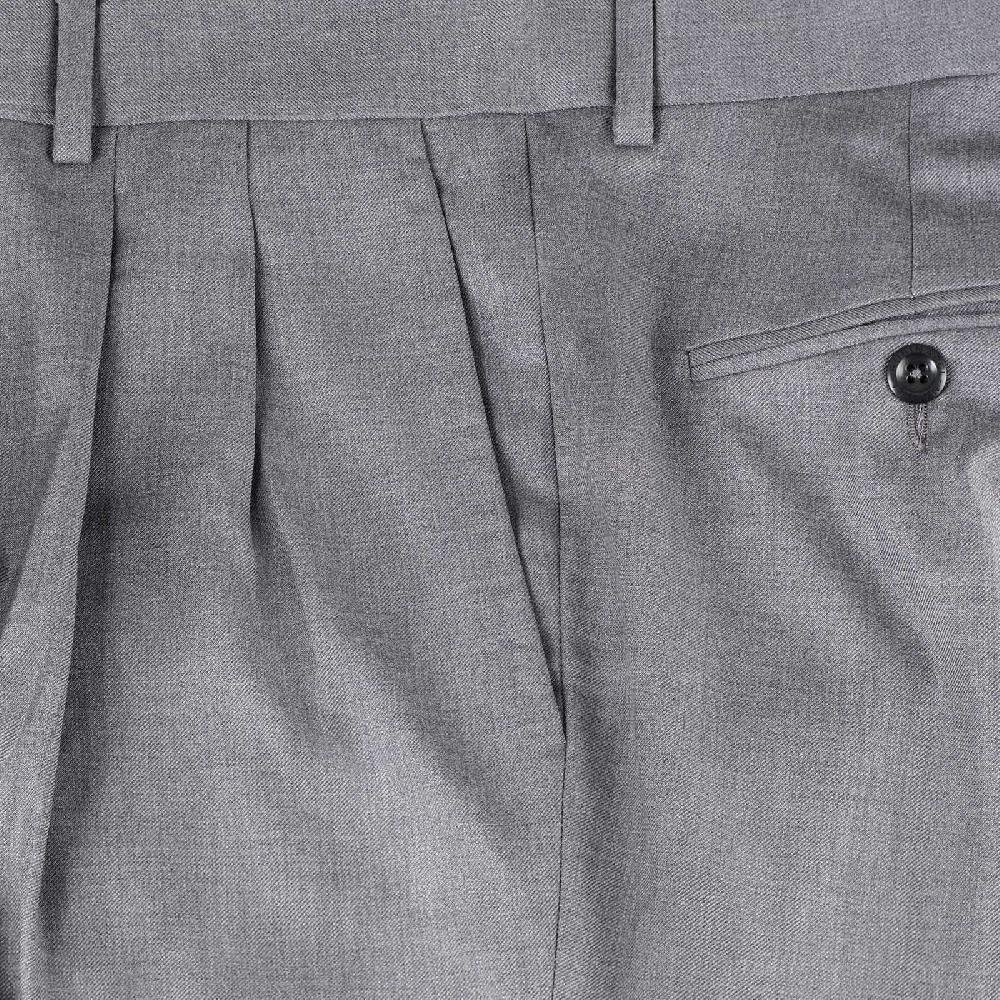 Rubinacci Pantalone 2 Pinces In Tasmania Grigio Medio