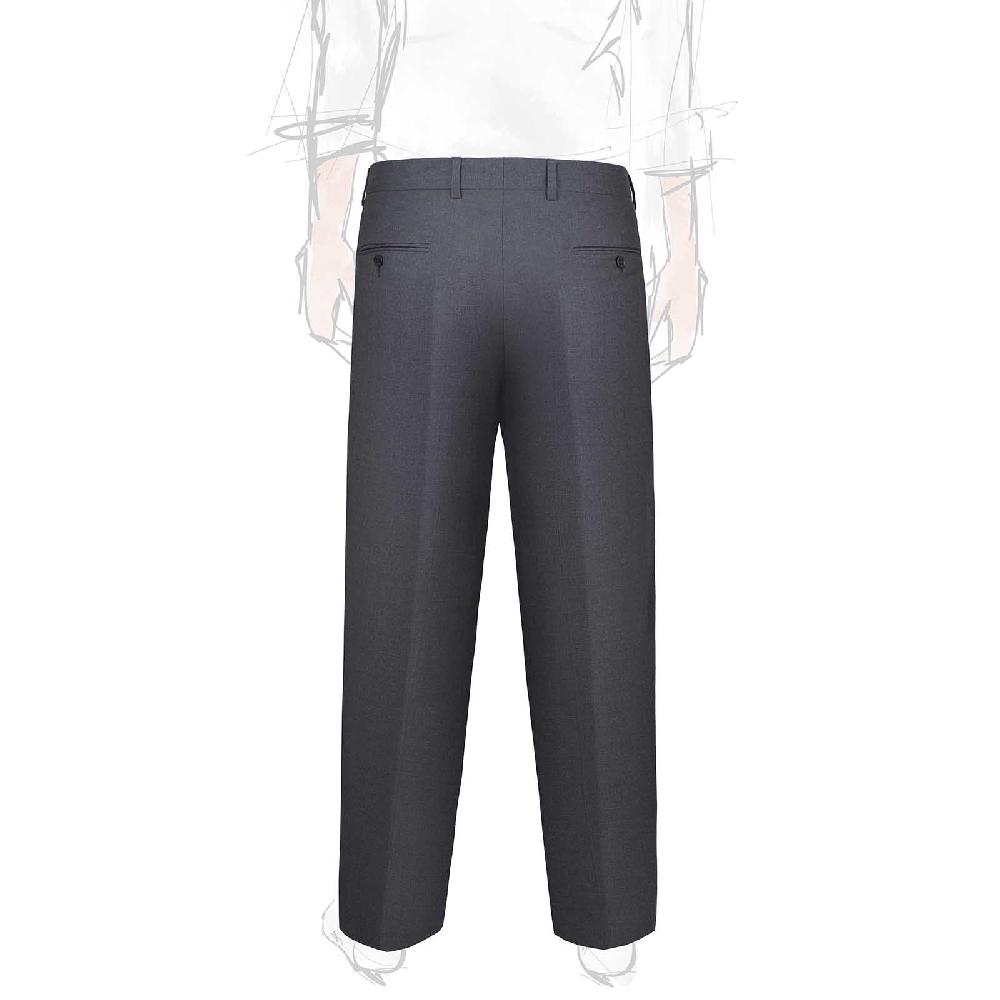 Rubinacci Pantalone 2 Pinces In Tasmania Grigio Scuro