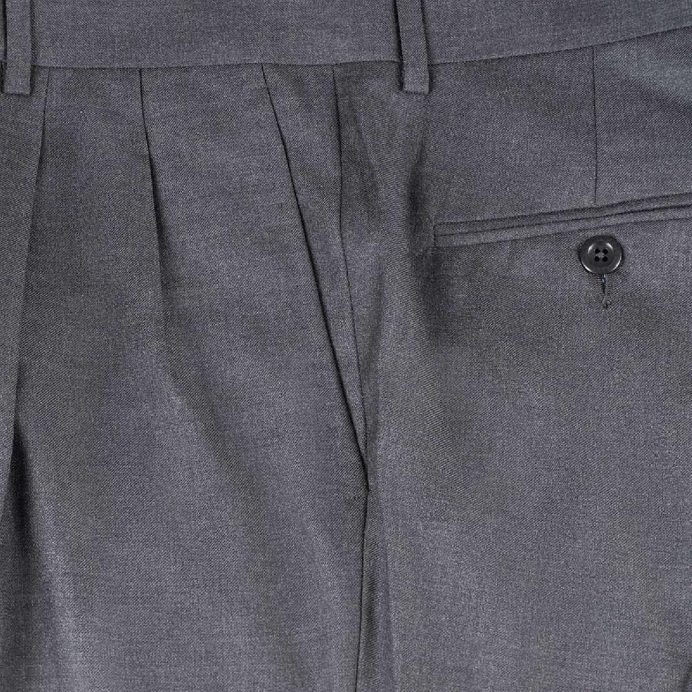 Rubinacci Pantalone 2 Pinces In Tasmania Grigio Scuro