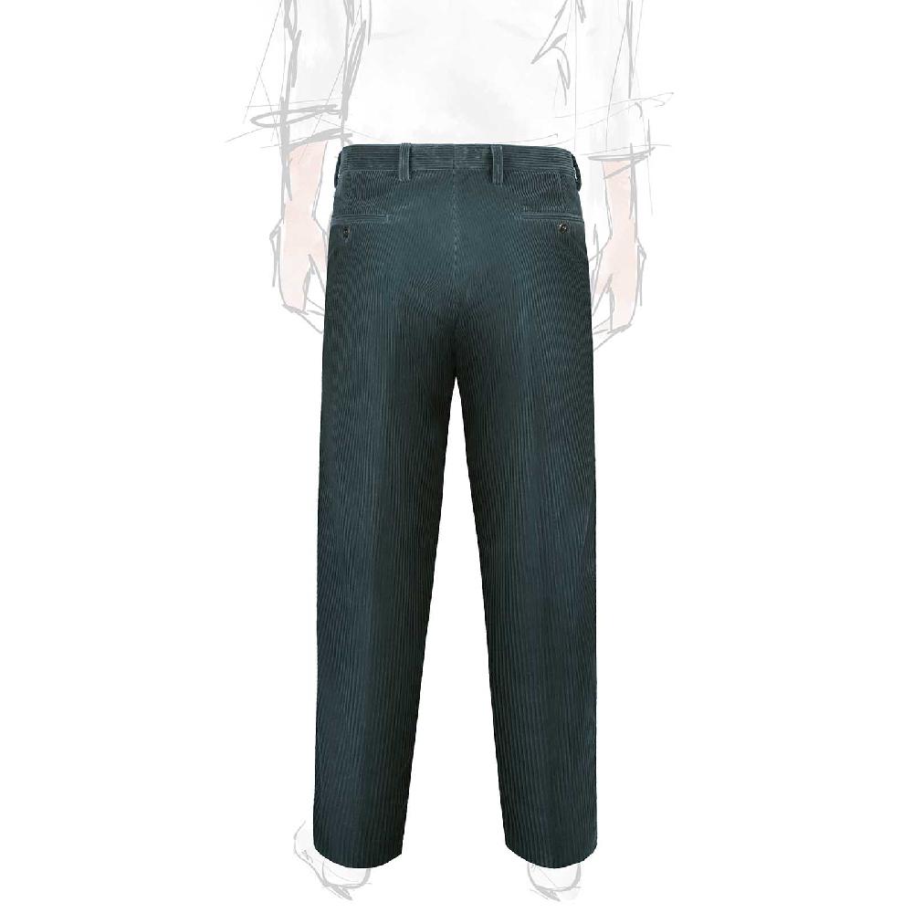 Rubinacci Pantalone 2 Pinces In Velluto A Coste Ottanio