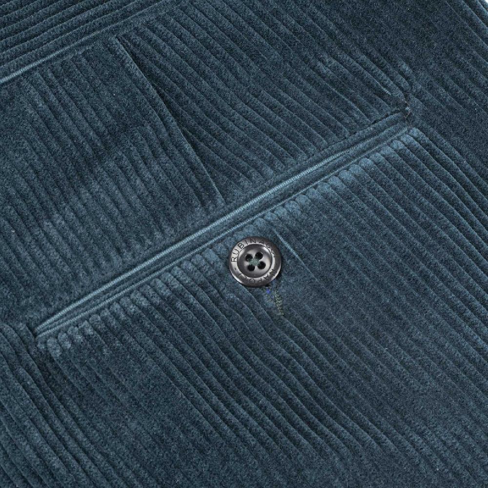 Rubinacci Pantalone 2 Pinces In Velluto A Coste Ottanio