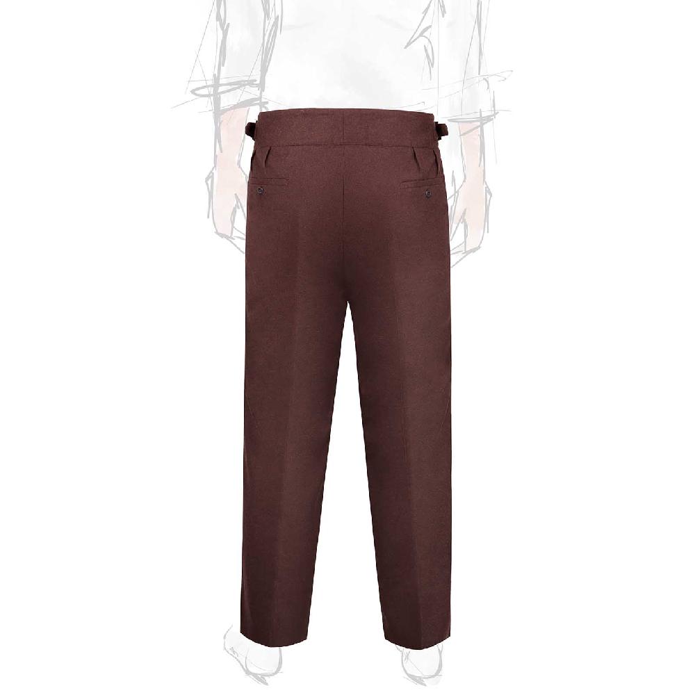 Rubinacci Pantalone Manny In Flanella Bordeaux Limited Edition