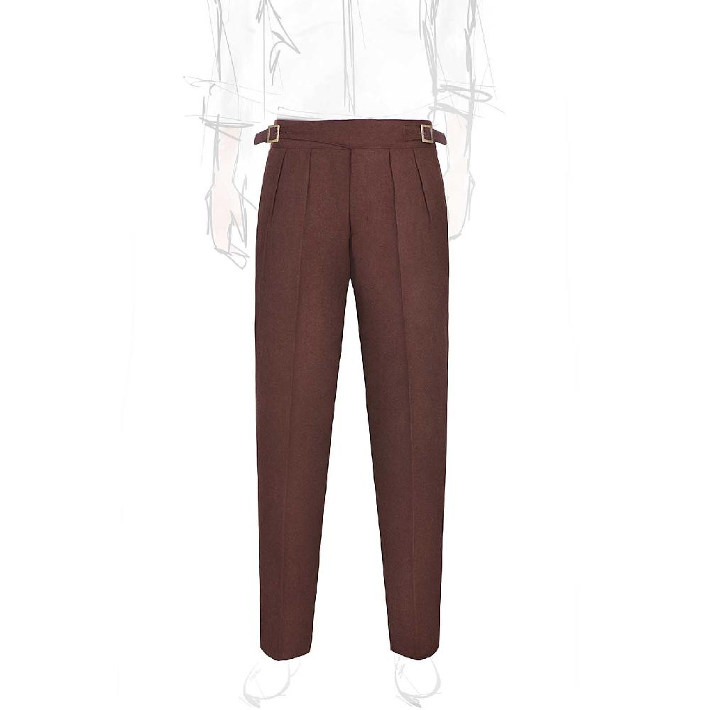 Rubinacci Pantalone manny in flanella bordeaux limited edition