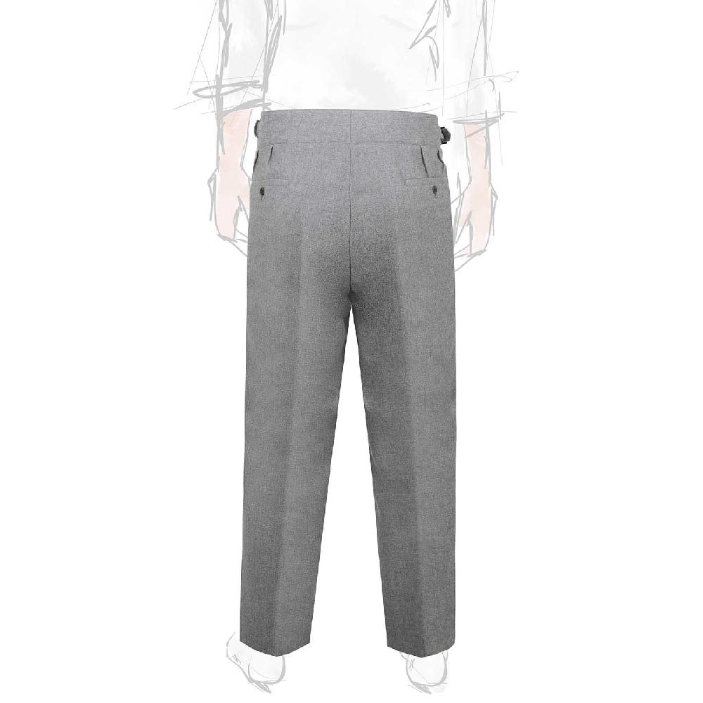 Rubinacci Pantalone Manny In Flanella Grigio Chiaro