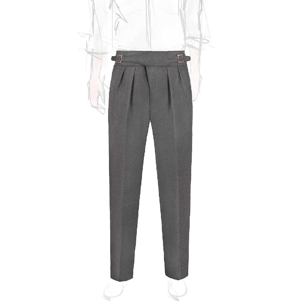 Rubinacci Pantalone manny in flanella grigio scuro limited edition