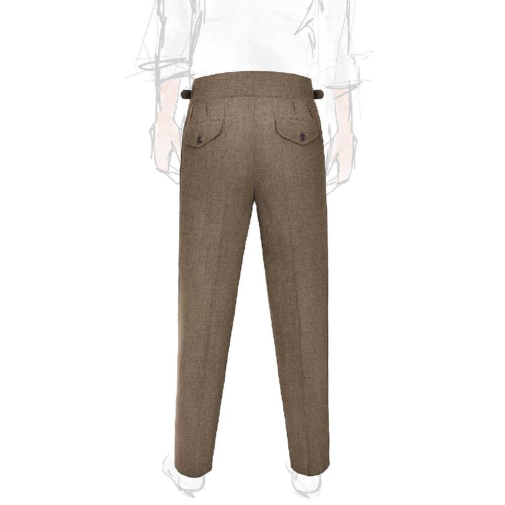 Rubinacci Pantalone Manny In Flanella Sabbia Limited Edition