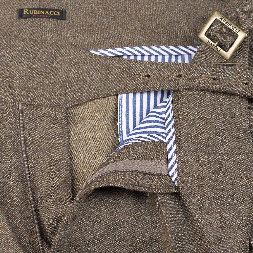 Rubinacci Pantalone Manny In Flanella Sabbia Limited Edition