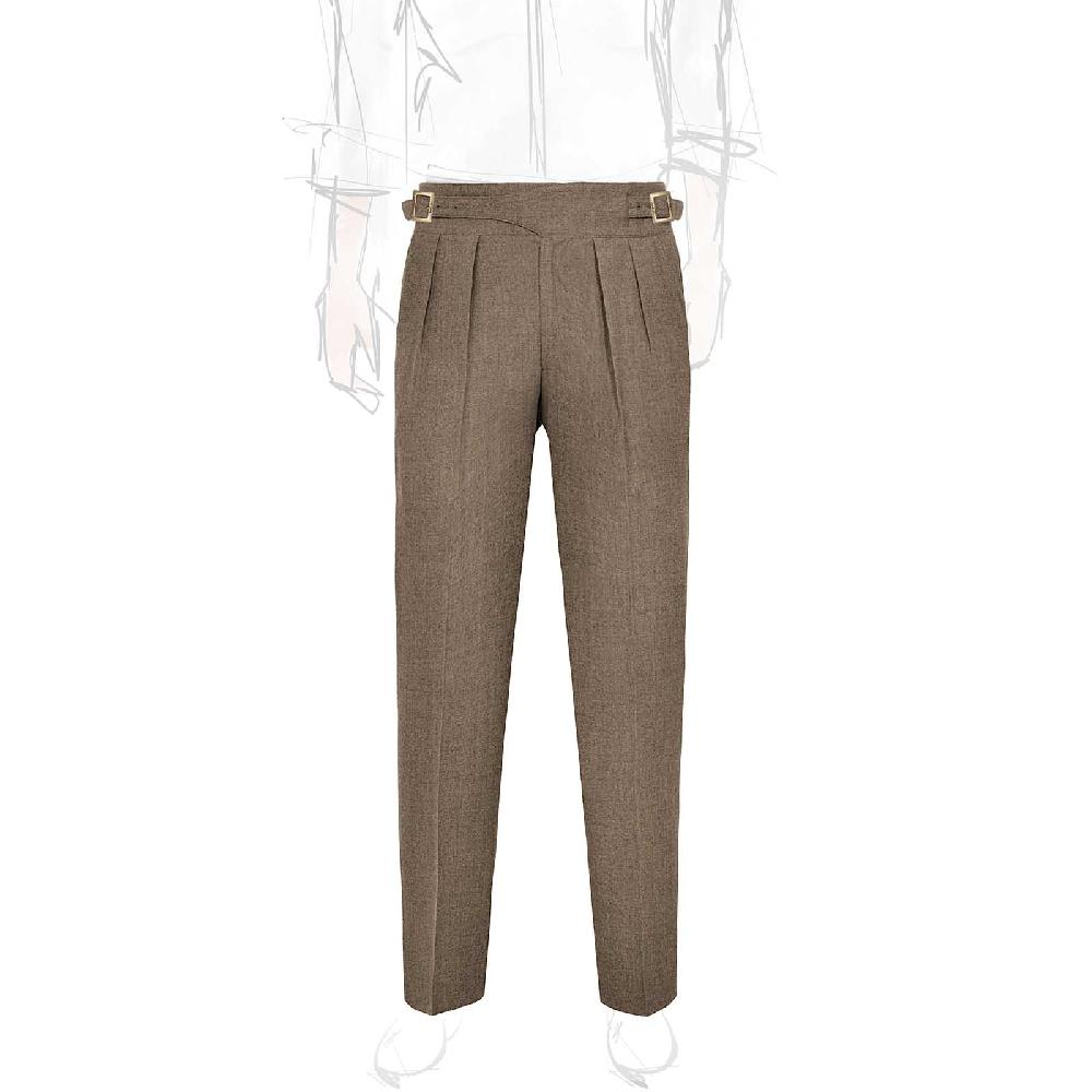 Rubinacci Pantalone manny in flanella sabbia limited edition