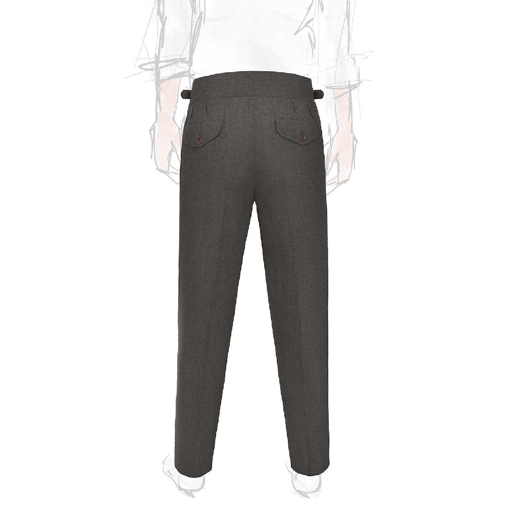 Rubinacci Pantalone Manny In Flanella Tortora Limited Edition