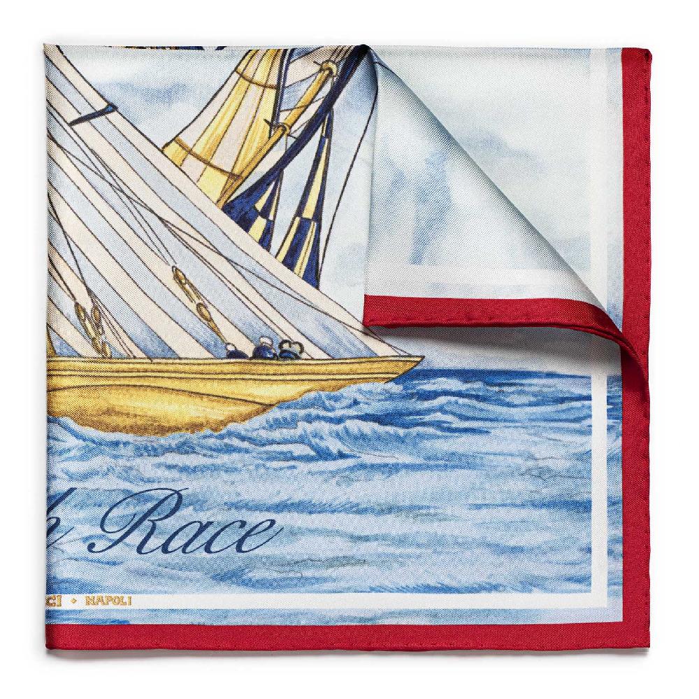 Rubinacci Pochette Match Race Luna Rossa Team Bianco