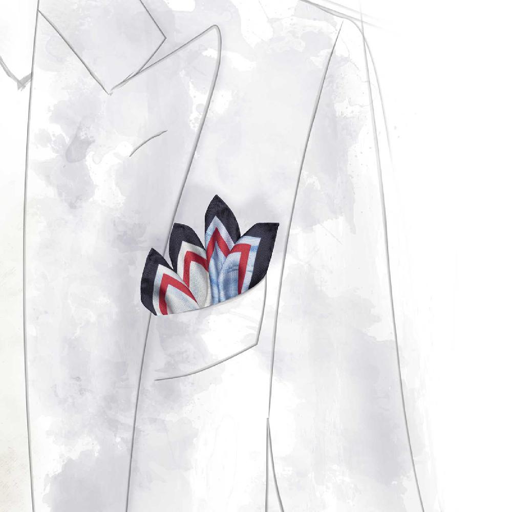 Rubinacci Pochette Match Race Malta Altus Team Rosso