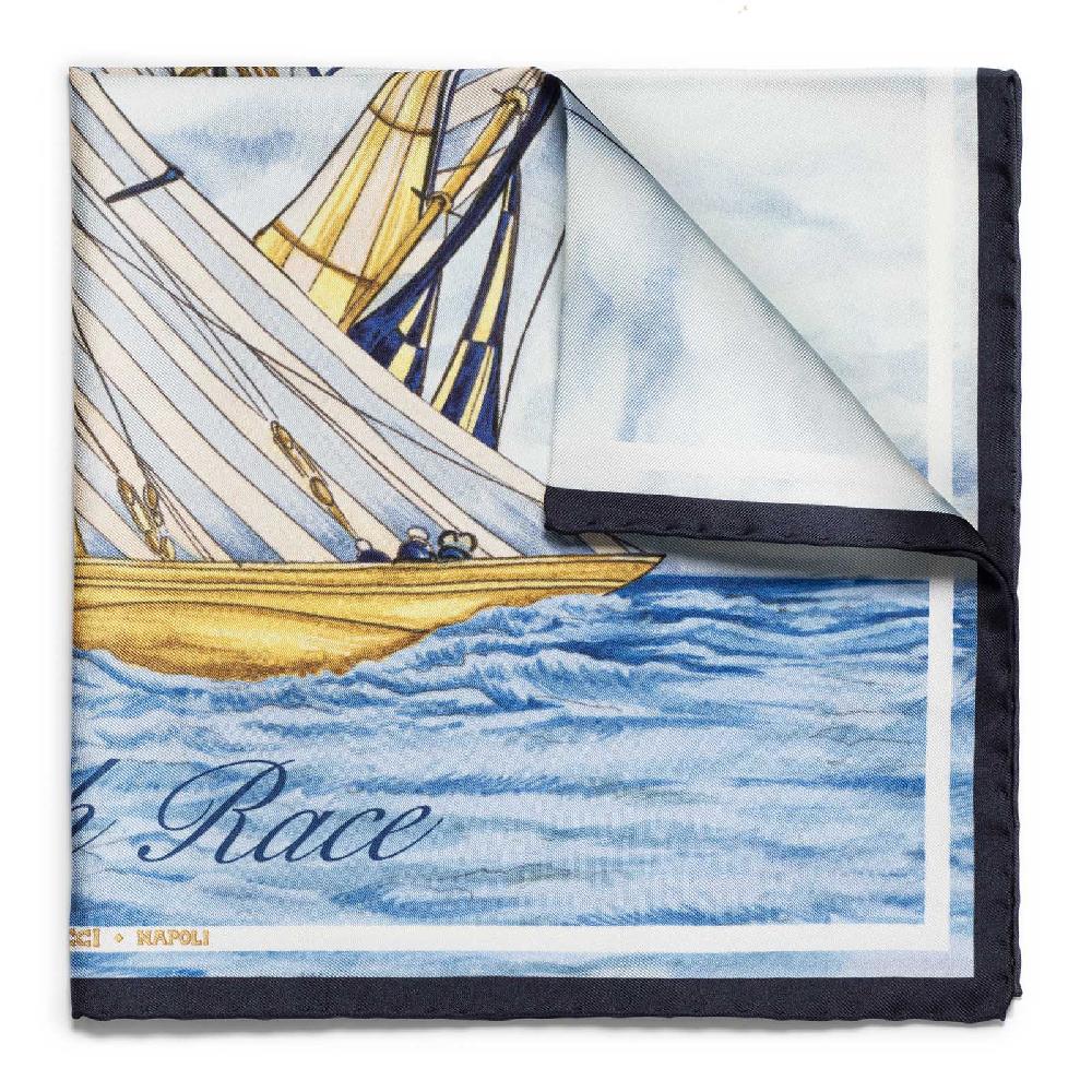 Rubinacci Pochette Match Race New Zeland Team Blu Notte