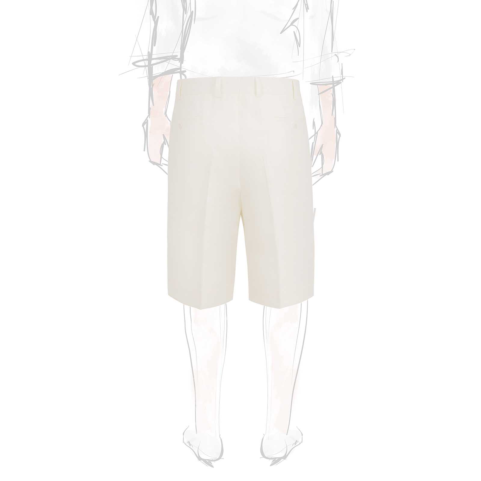 Rubinacci Bermuda In Lino Bianco