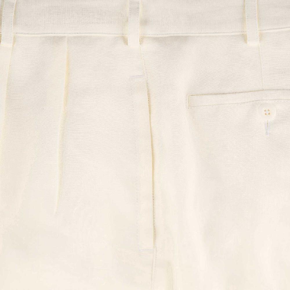 Rubinacci Bermuda In Lino Bianco