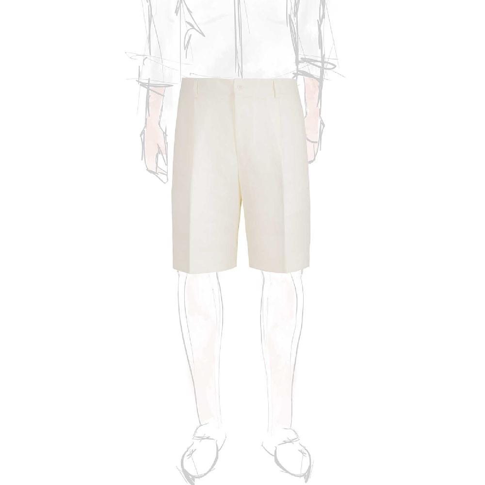Rubinacci Bermuda in lino bianco
