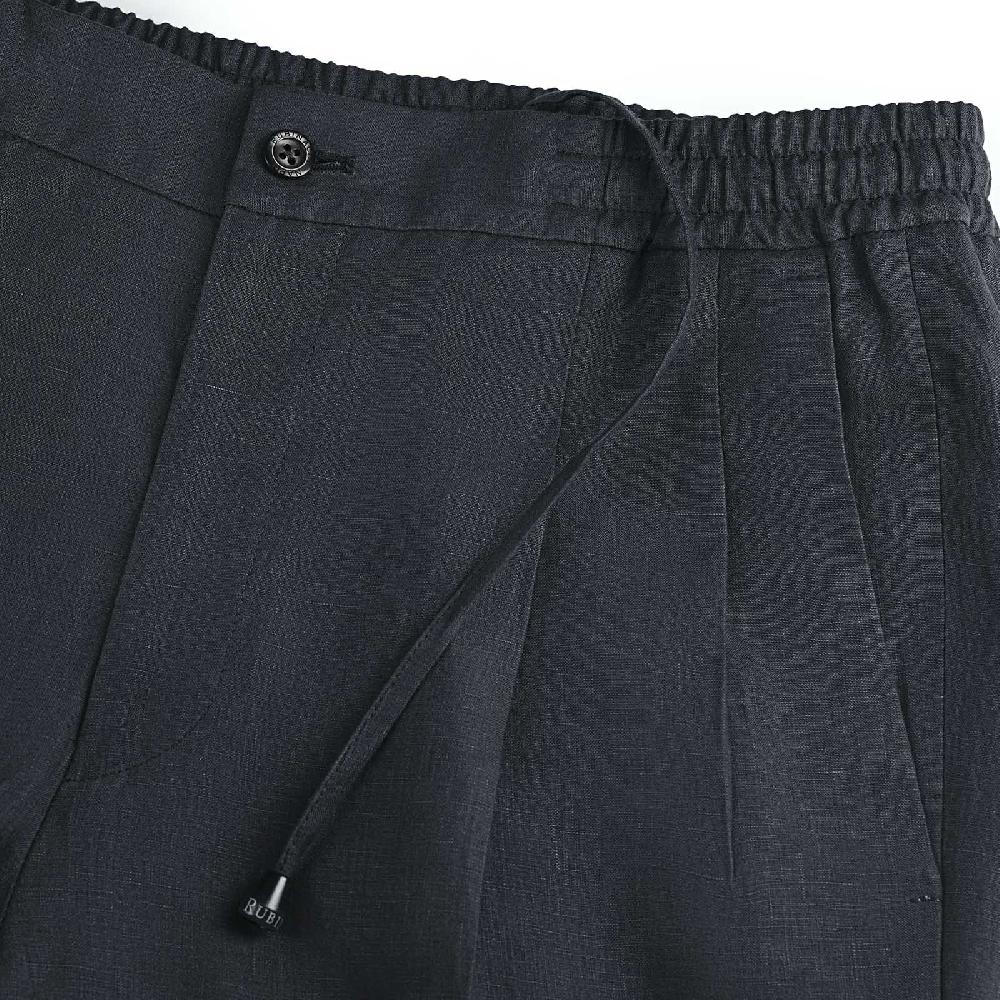 Rubinacci Bermuda Leisure In Lino Blu