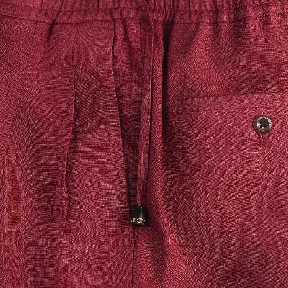 Rubinacci Bermuda Leisure In Lino Rosso