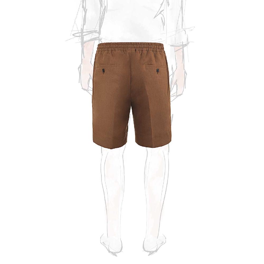 Rubinacci Bermuda Leisure In Lino Tabacco