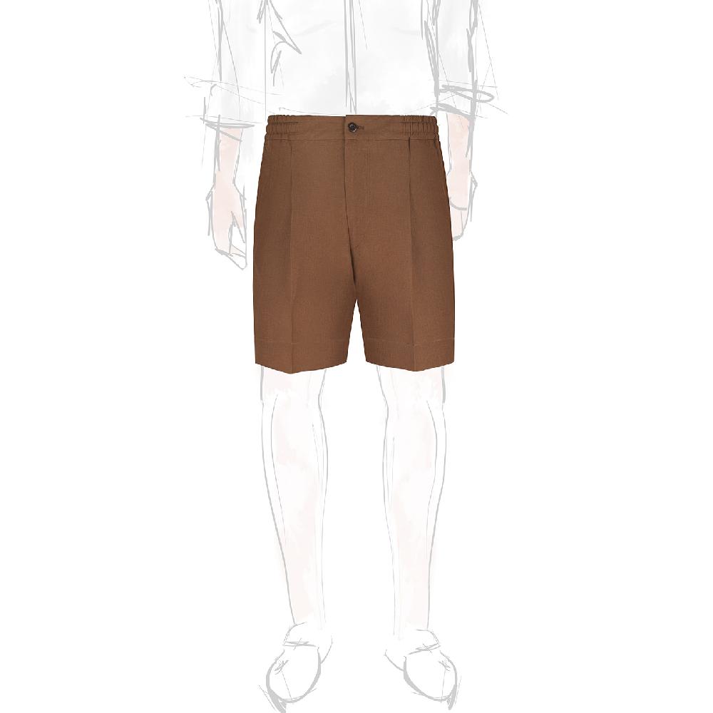 Rubinacci Bermuda leisure in lino tabacco