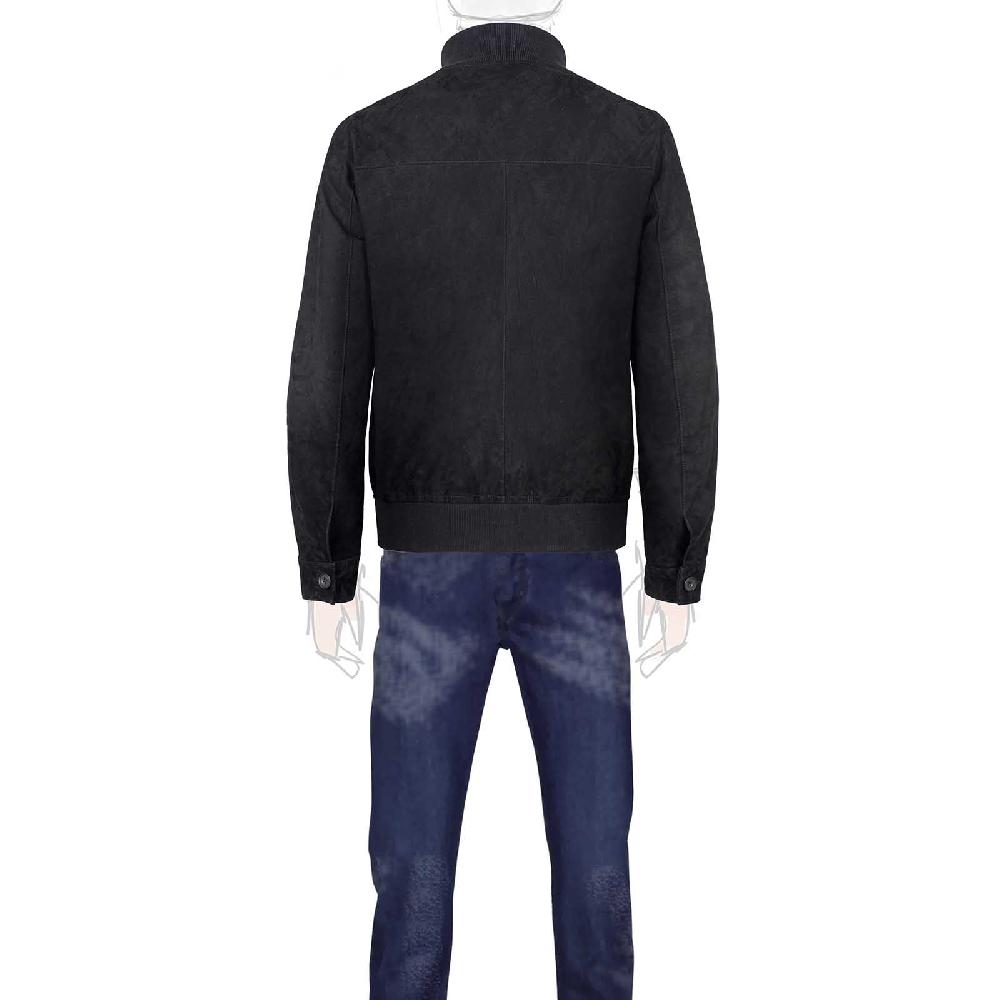 Rubinacci Bomber In Camoscio Nero