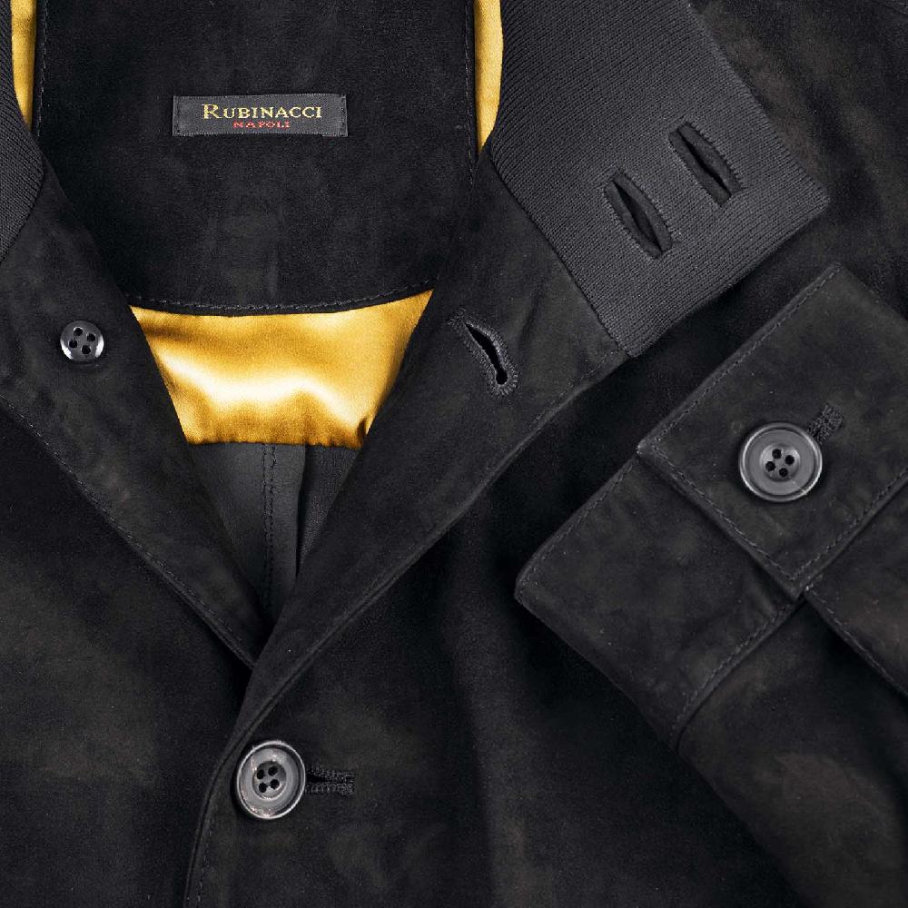 Rubinacci Bomber In Camoscio Nero
