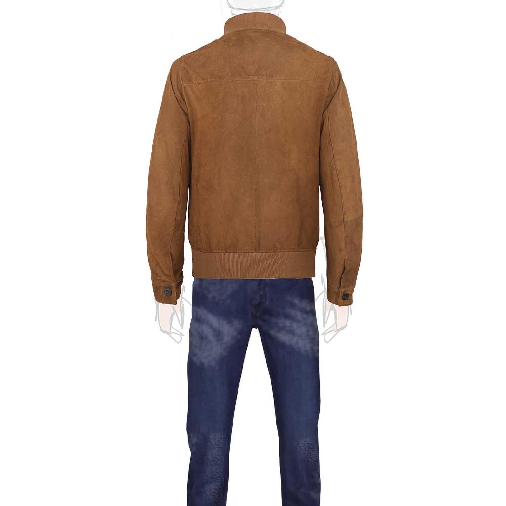 Rubinacci Bomber In Camoscio Tabacco