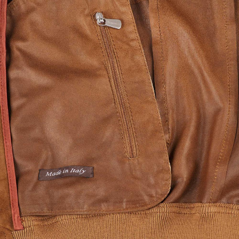 Rubinacci Bomber In Camoscio Tabacco